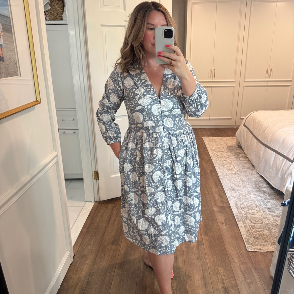 Cotton Blockprint Dress EUC